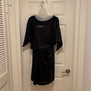 Glamorous Black Sequin Mini Dress